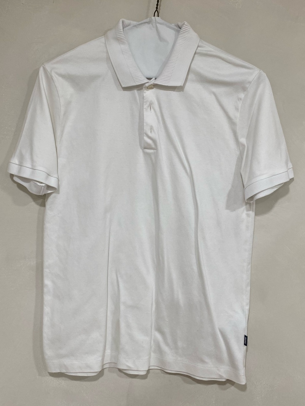 Boss Men’s White Polo Shirt Mercerised Medium